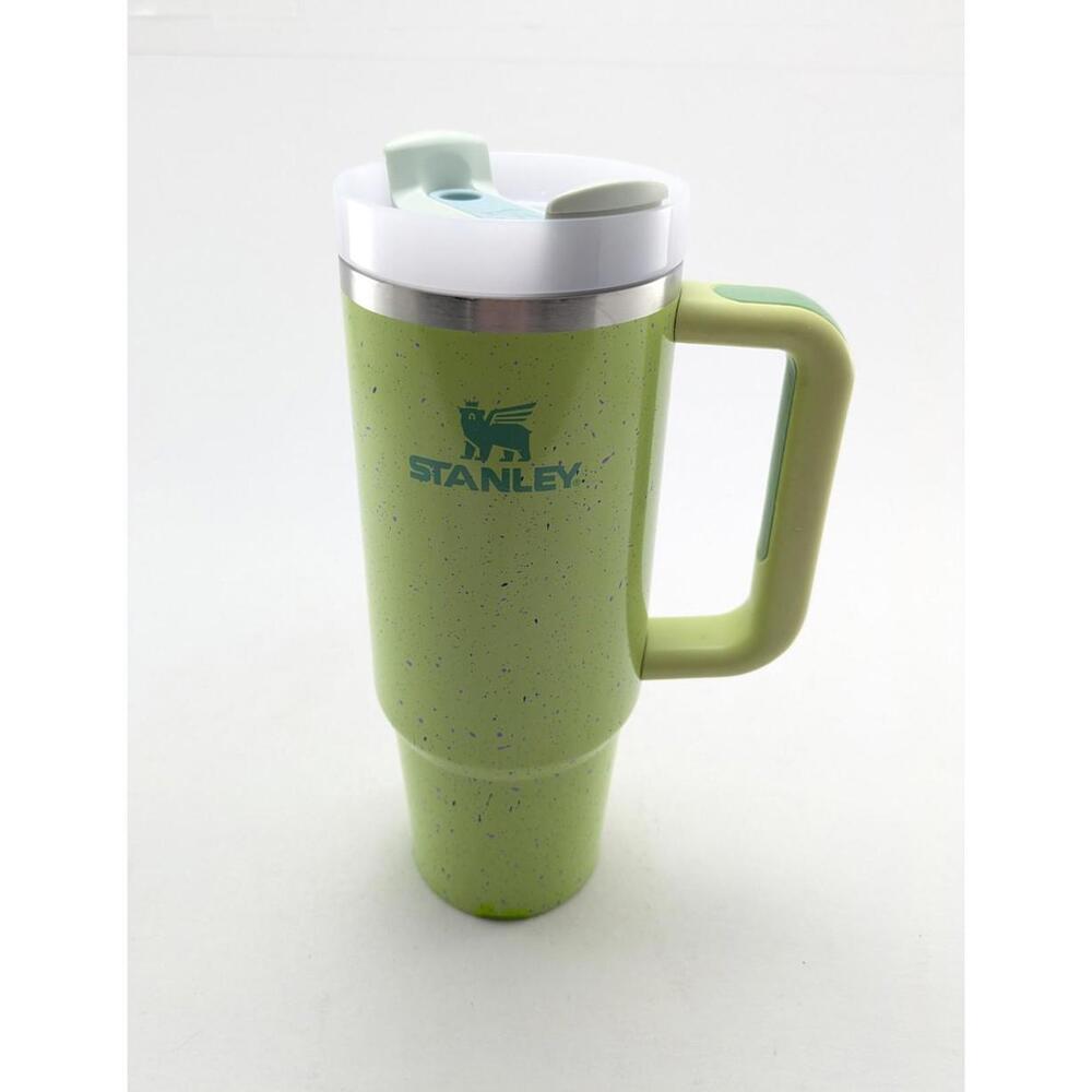Stanley Quencher H2.0 Tumbler Straw Cup 30oz Citron Green Speckle‎ Thermos